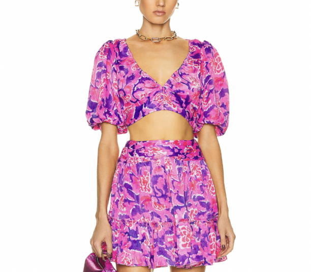 Gina Kirschenheiters Pink Floral Skirt Set