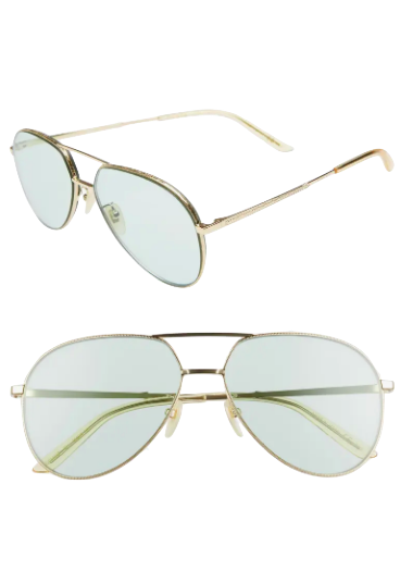 Tracy Tutor's Green Transparent Aviator Sunglasses