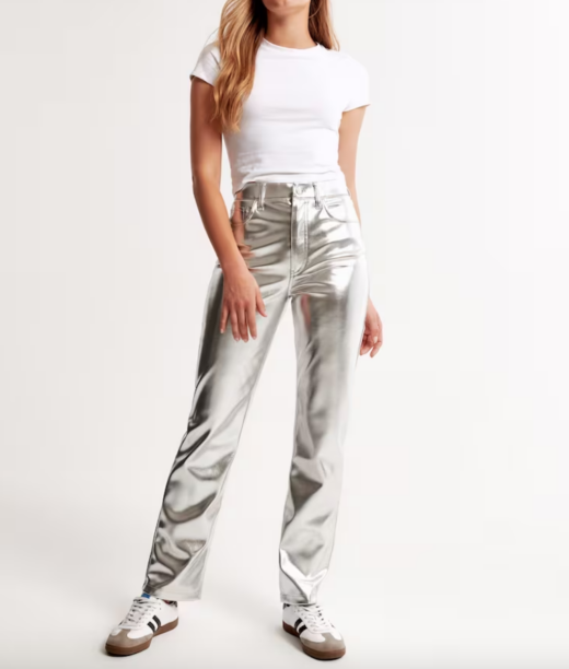 Paige DeSorbo's Silver Metallic Pants