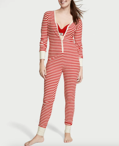 Olivia Flowers' Red Plaid Pajama Onsie