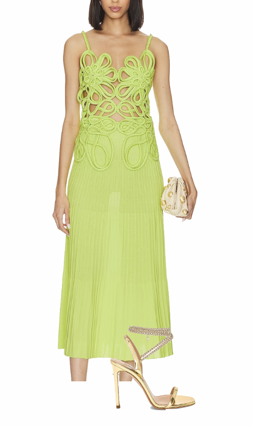 Whitney Rose's Green Cutout Mini Dress
