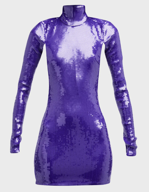 Lala Kent's Purple Sequin Mini Dress