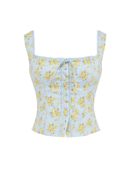 Lindsay Hubbard's Yellow Floral Confessional Corset