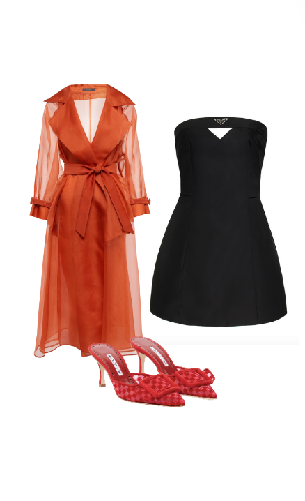Brynn Whitfield's Black Cutout Prada Mini Dress