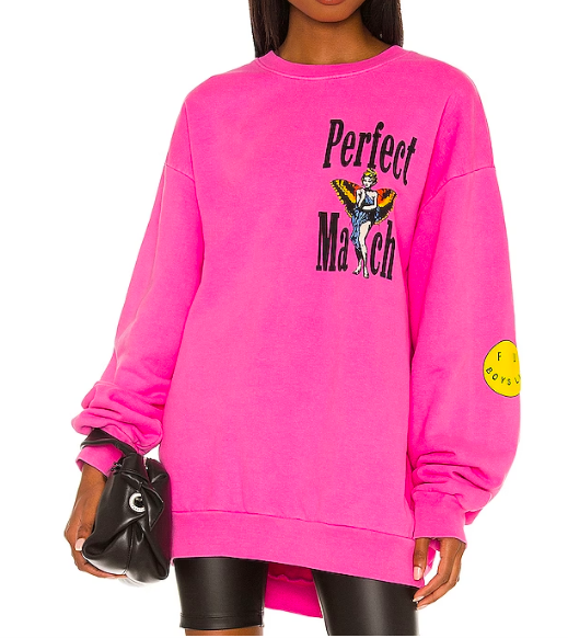 Gabby Prescod's Pink Graphic Sweatshirt
