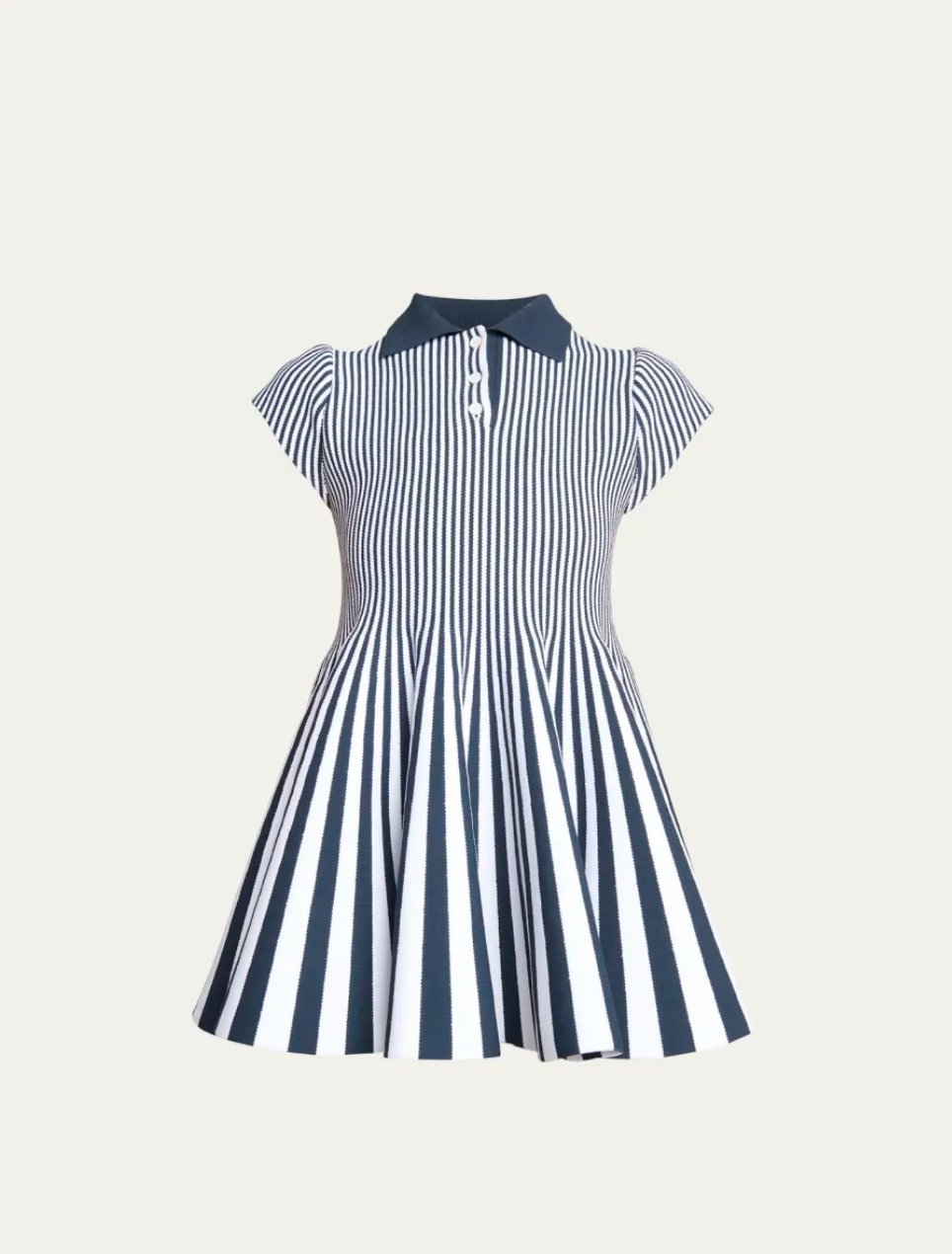 Gabby Prescod's Striped Pleated Polo Dress