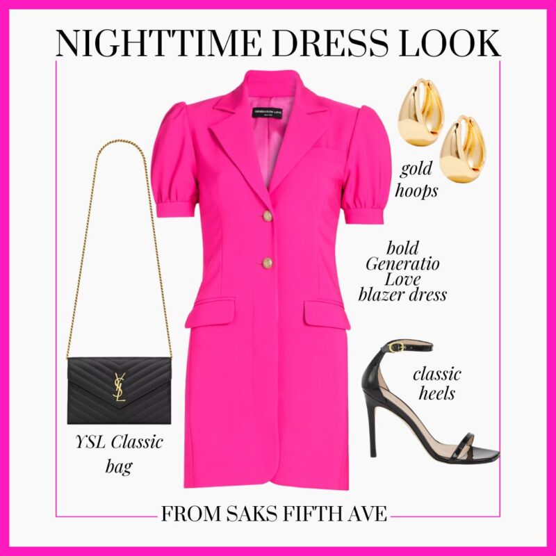 Hot Pink Blazer Dress