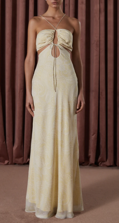 Melissa Gorga's Yellow Cutout Maxi Dress