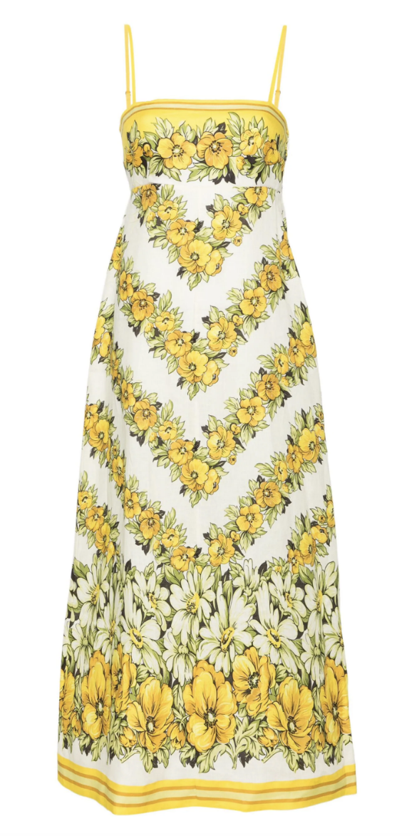 Cameran Eubank's Yellow Floral Maxi Dress