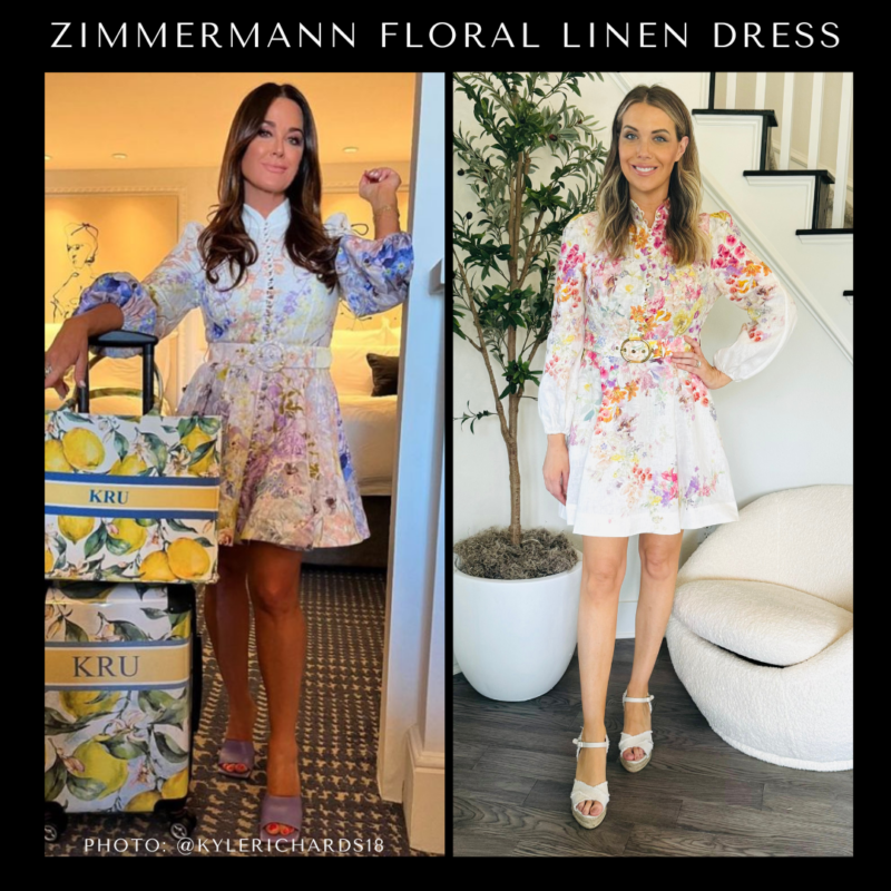 Zimmermann Floral Linen Dress