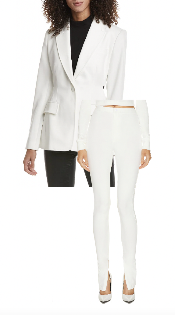 Heather Altman's White Cutout Blazer