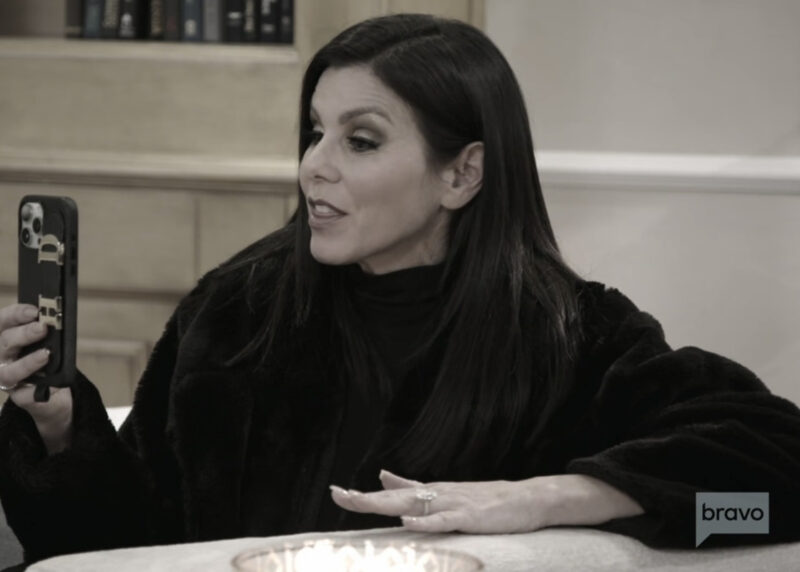 Heather Dubrow's Black Faux Fur Coat