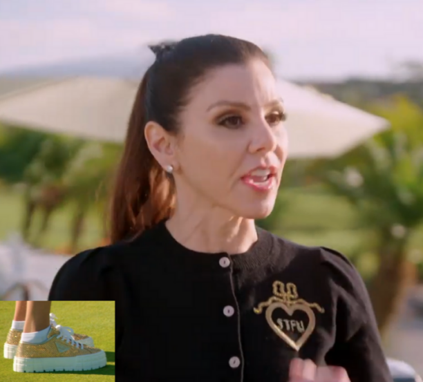 Heather Dubrow's Black Heart Cardigan