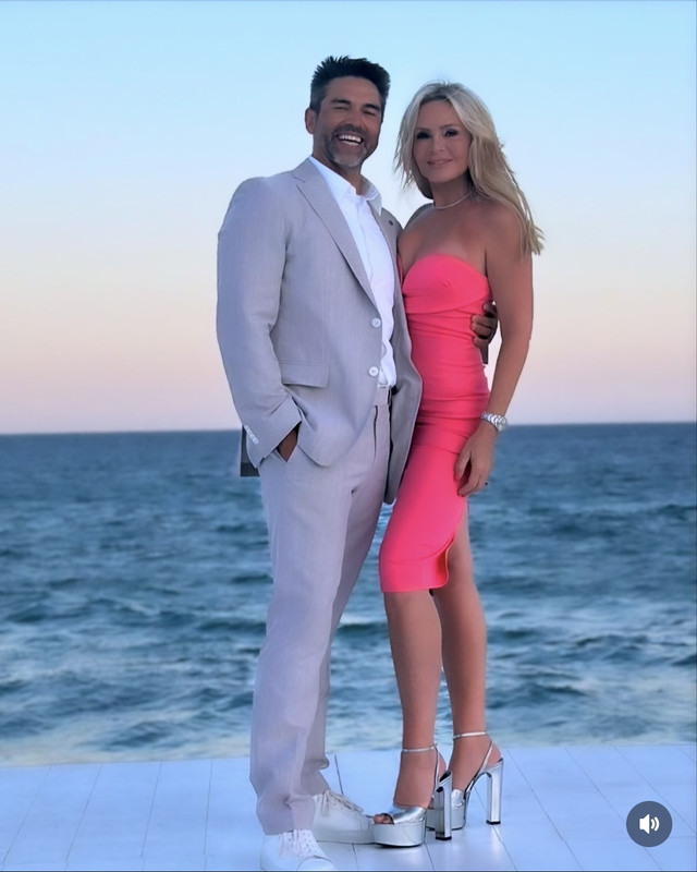 Tamra Judge's Pink Strapless Midi Dress