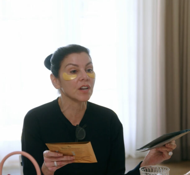 Heather Dubrow's Gold Eye Mask